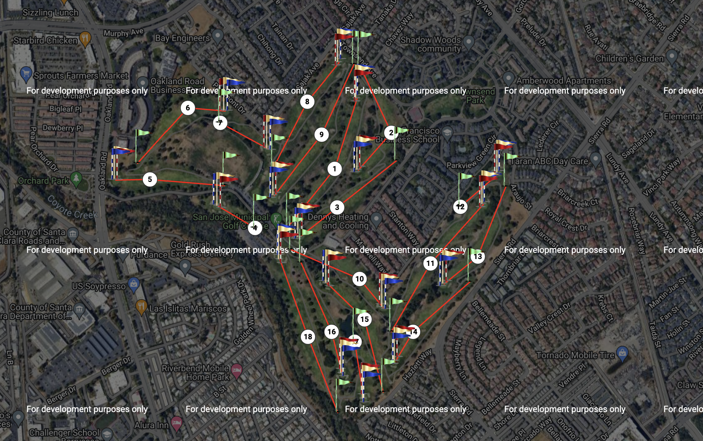 San Jose Municipal Golf Course Layout